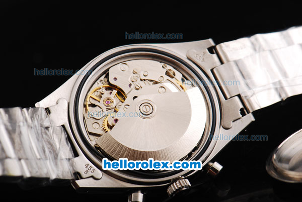 Rolex Daytona Oyster Perpetual Date Swiss Valjoux 7750 Chronograph Movement White Dial with Silver Stick Marker and SS Strap - Click Image to Close